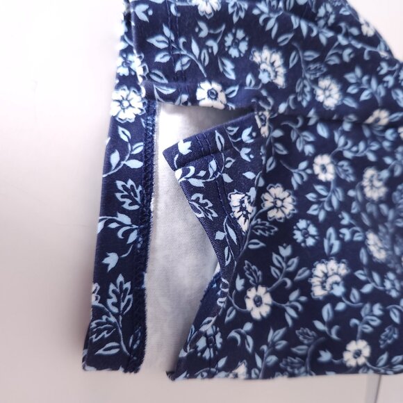 Lands End Womens Polo Shirt 3X Blue Floral Print Short Sleeve Golf Preppy Casual - Picture 6 of 13